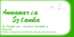 annamaria szlanka business card