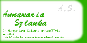 annamaria szlanka business card